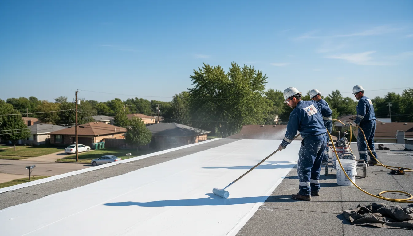 Commercial roof coating in Rome, IL near me